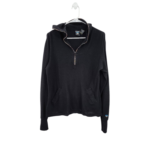 Kuhl Women's 100% Merino Wool Rainbow Zip Hoodie Black - M - Picture 1 of 8